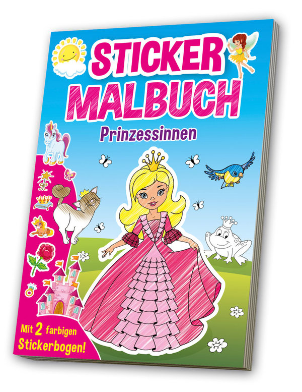 Sticker Malbuch Prinzessinnen - mit über 200 Sticker!