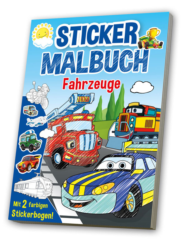 Sticker Malbuch Fahrzeuge - mit über 200 Stickern!