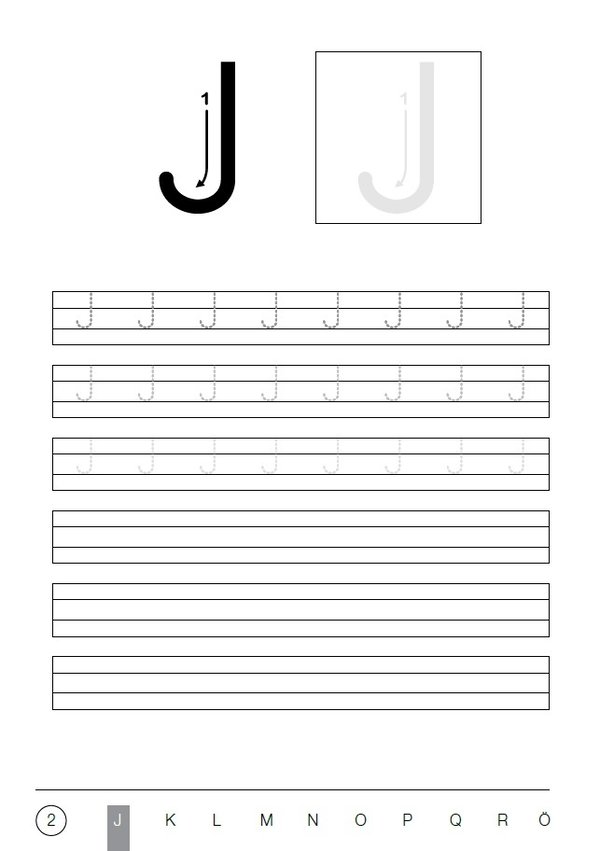 Schreib- & Rechenheft - Buchstaben J-R