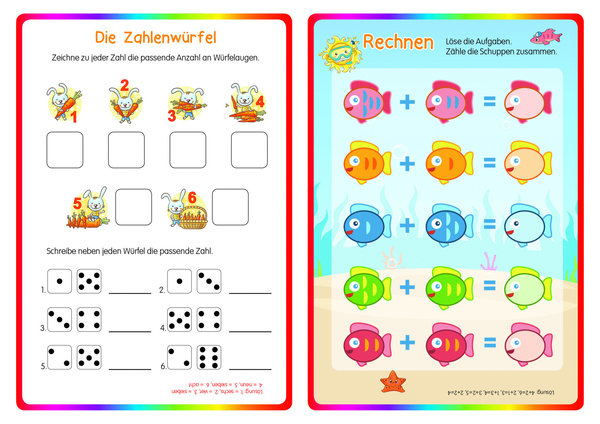 Abwischbare Lern- & Rätselkarten - Vorschule mit Stift