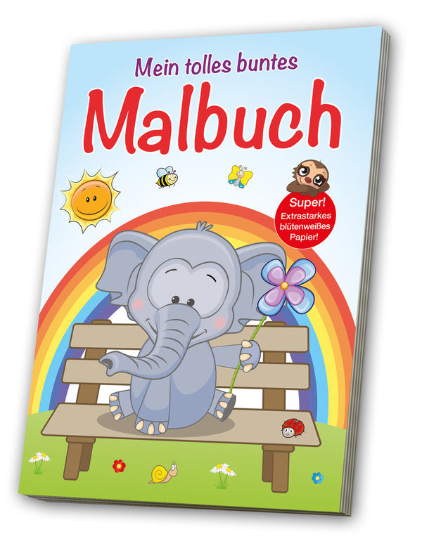 Mein tolles buntes Malbuch - Elefant