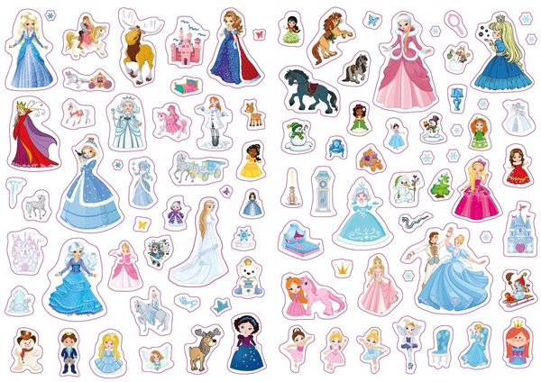 Sticker Malbuch Prinzessinnen Winteredition - mit über 200 Sticker!