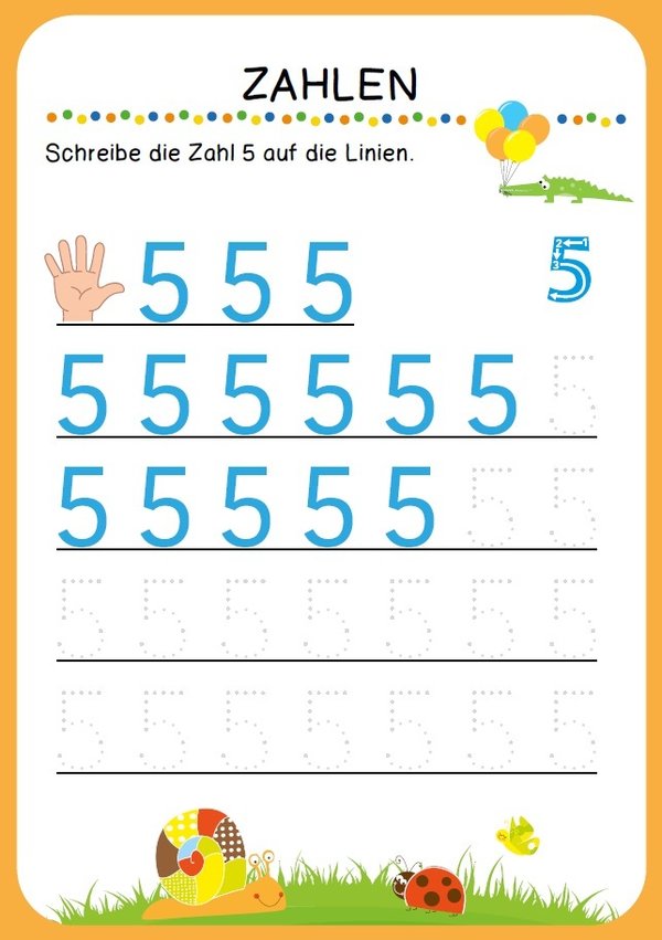Mein Lern- & Übungsblock Kindergarten - Erste Zahlen