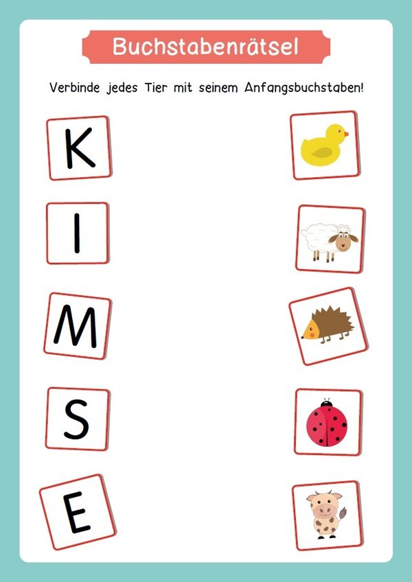 Mein Lern- & Übungsblock Vorschule - Buchstaben und Zahlenrätsel