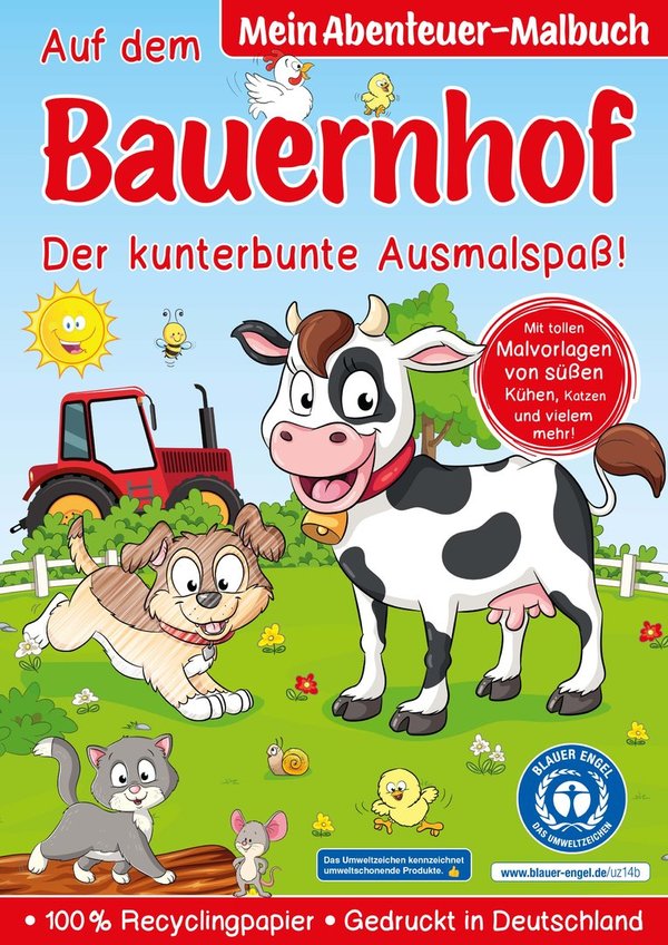 Mein zauberhaftes Malbuch Abenteuer Bauernhof - "Der Blaue Engel"-Edition