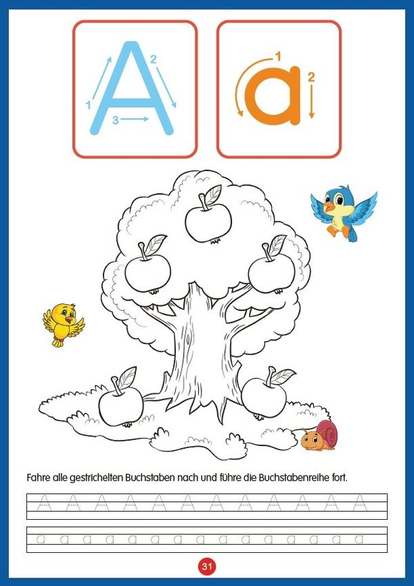 Sticker-Übungsbuch - Bauernhof, Natur - 128 Seiten